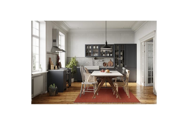 Garnmatta Line - 130x190 cm, Terracotta - Textilier & mattor - Mattor - Modern matta - Bomullsmattor