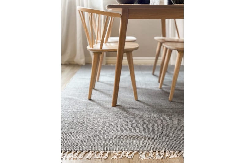 Garnmatta Line - 160x230 cm, Duvblå - Textilier & mattor - Mattor - Modern matta - Bomullsmattor