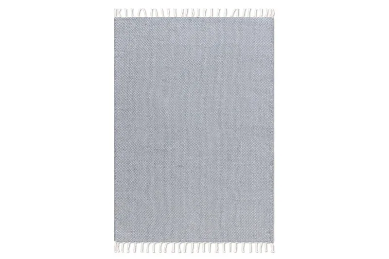 Garnmatta Line - 160x230 cm, Duvblå - Textilier & mattor - Mattor - Modern matta - Bomullsmattor