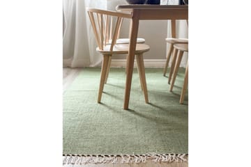 Garnmatta Line - 160x230 cm, Grön - Textilier & mattor - Mattor - Modern matta - Bomullsmattor