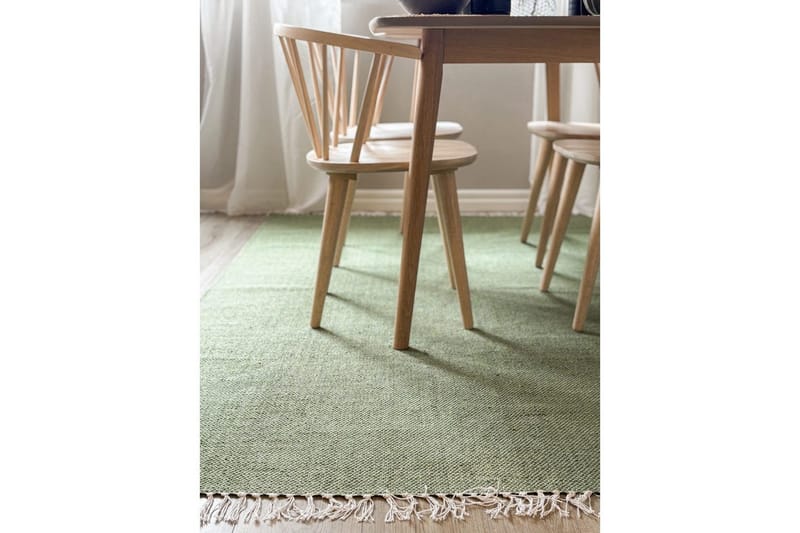 Garnmatta Line - 160x230 cm, Grön - Textilier & mattor - Mattor - Modern matta - Bomullsmattor
