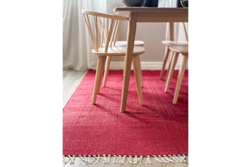 Garnmatta Line - 160x230 cm, Röd - Textilier & mattor - Mattor - Modern matta - Bomullsmattor