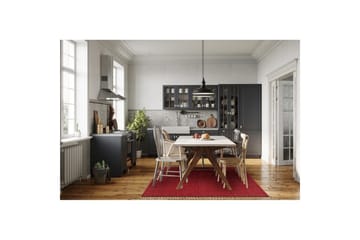 Garnmatta Line - 160x230 cm, Röd - Textilier & mattor - Mattor - Modern matta - Bomullsmattor