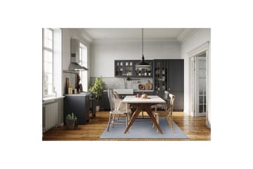 Garnmatta Line - 200x300 cm, Duvblå - Textilier & mattor - Mattor - Modern matta - Bomullsmattor