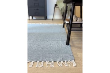 Garnmatta Line - 200x300 cm, Duvblå - Textilier & mattor - Mattor - Modern matta - Bomullsmattor