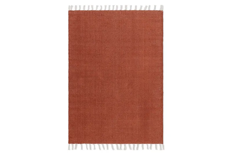 Garnmatta Line - 200x300 cm, Terracotta - Textilier & mattor - Mattor - Modern matta - Bomullsmattor
