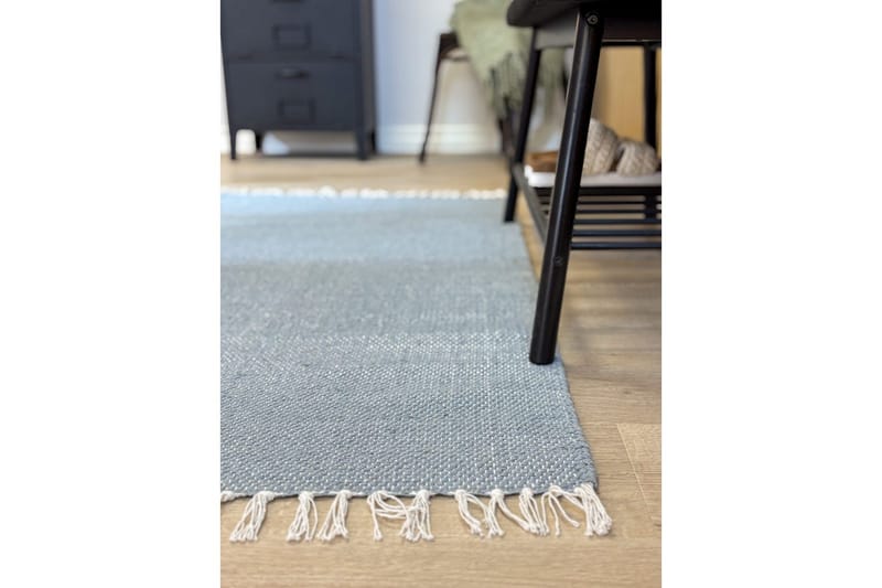 Garnmatta Line - 75x220 cm, Duvblå - Textilier & mattor - Mattor - Modern matta - Bomullsmattor