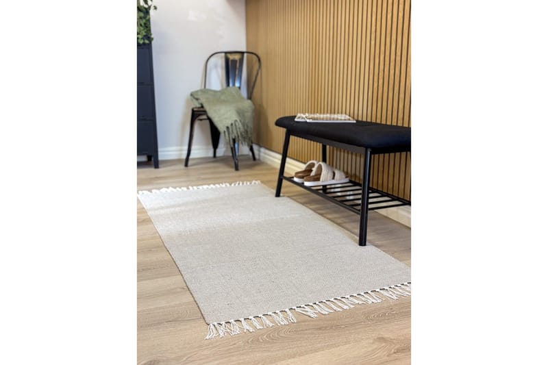 Garnmatta Line - 75x220 cm, Greige - Textilier & mattor - Mattor - Modern matta - Bomullsmattor