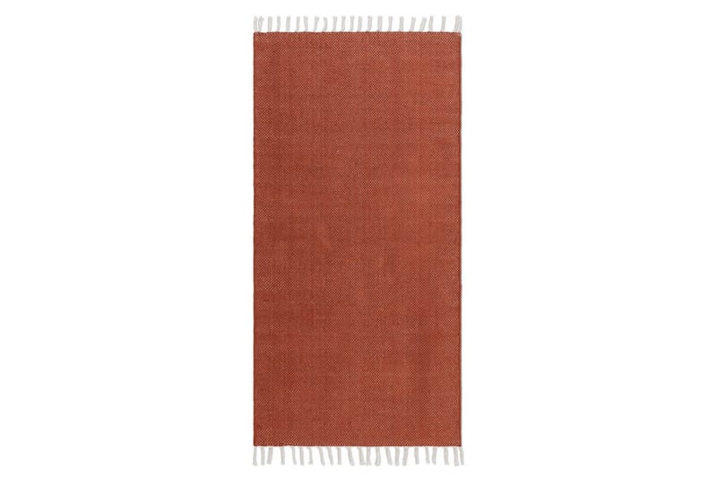 Garnmatta Line - 75x220 cm, Terracotta - Textilier & mattor - Mattor - Modern matta - Bomullsmattor
