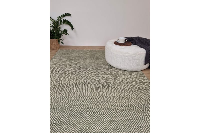 Gåsöga Ullmatta 160x230 cm Rektangulär - Grön - Textilier & mattor - Mattor - Modern matta - Ullmattor