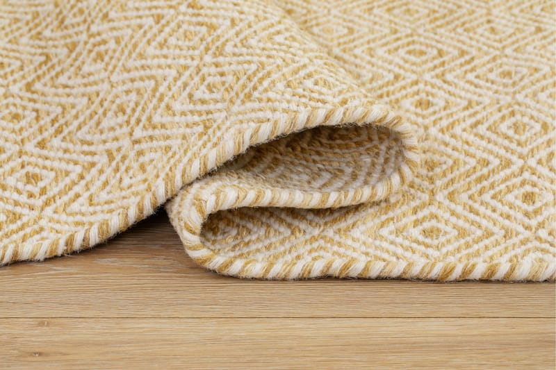 Gåsöga Ullmatta 160x230 cm Rektangulär - Gul - Textilier & mattor - Mattor - Modern matta - Ullmattor