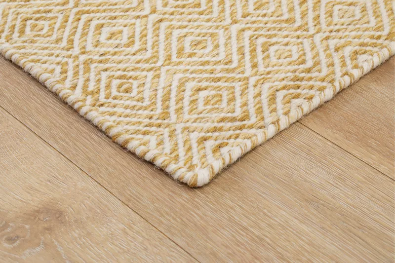 Gåsöga Ullmatta 160x230 cm Rektangulär - Gul - Textilier & mattor - Mattor - Modern matta - Ullmattor