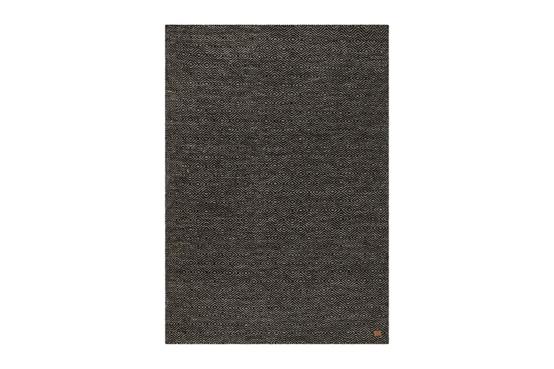 Gåsöga Ullmatta 240x340 cm Rektangulär, Svart/Vit