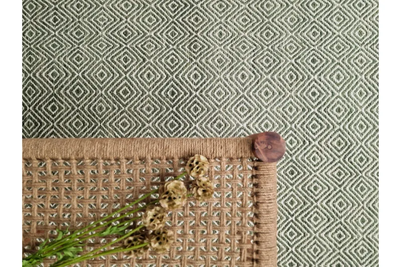 Gåsöga Ullmatta 300x400 cm Rektangulär - Grön - Textilier & mattor - Mattor - Modern matta - Ullmattor