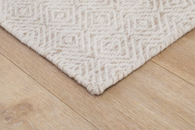 Gåsöga Ullmatta 75x200 cm Oval - Beige - Textilier & mattor - Mattor - Modern matta - Ullmattor
