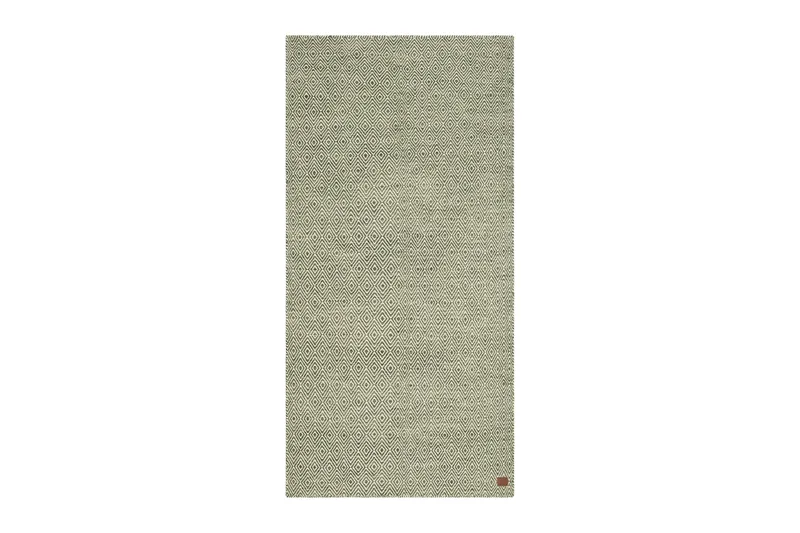 Gåsöga Ullmatta 75x200 cm Oval - Grön - Textilier & mattor - Mattor - Modern matta - Ullmattor