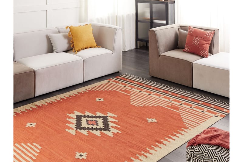 Gavar Bomullsmatta 200x300 cm Orange - Textilier & mattor - Mattor - Modern matta - Bomullsmattor