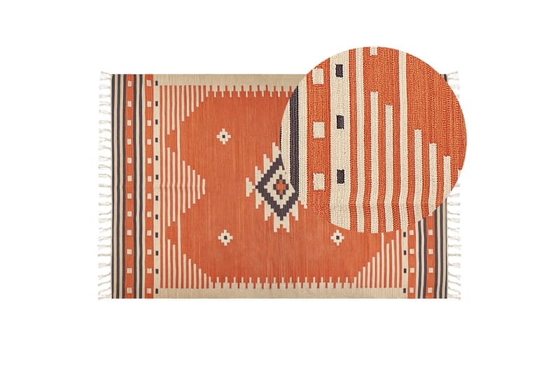 Gavar Bomullsmatta 200x300 cm Orange - Textilier & mattor - Mattor - Modern matta - Bomullsmattor