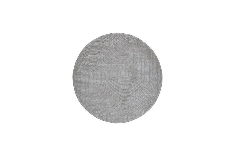 Genova Zen Wiltonmatta 120x120 cm Rund, Grå