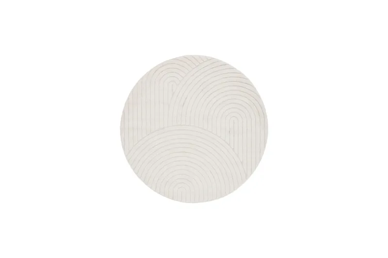 Genova Zen Wiltonmatta 160 cm Rund - Vit - Textilier & mattor - Mattor - Modern matta - Friezemattor