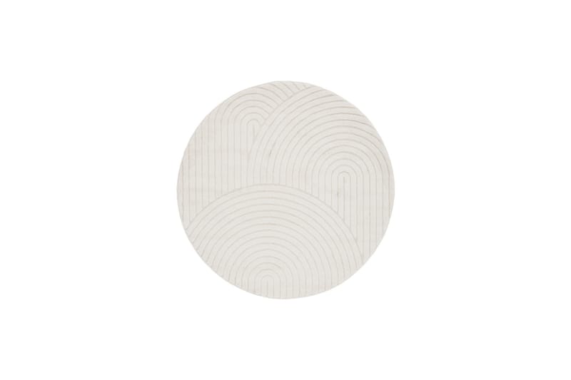 Genova Zen Wiltonmatta 240 cm Rund, Vit