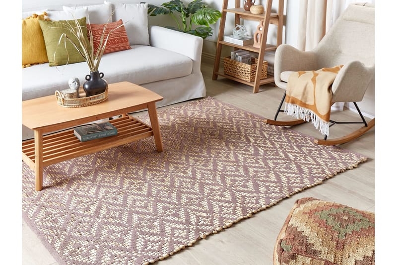 Gerze Bomullsmatta 140x200 cm - Rosa - Textilier & mattor - Mattor - Modern matta - Bomullsmattor