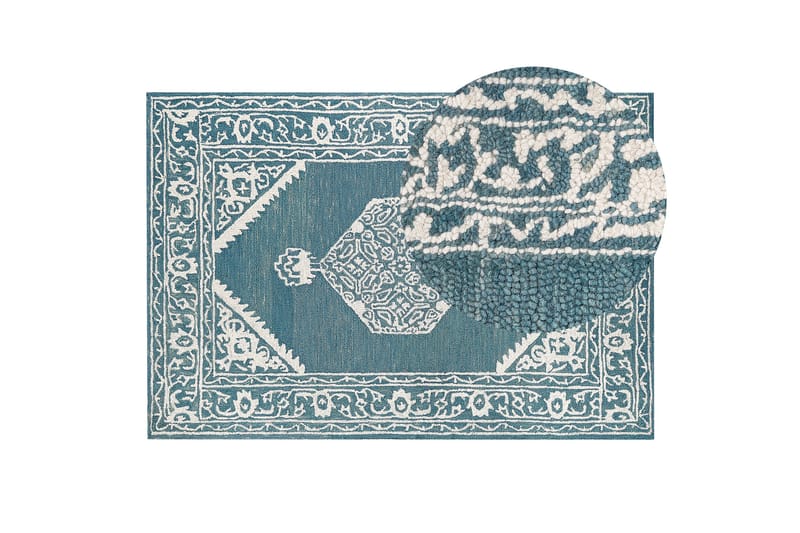 Gevas Ullmatta 140x200 cm - Blå - Textilier & mattor - Mattor - Modern matta - Ullmattor