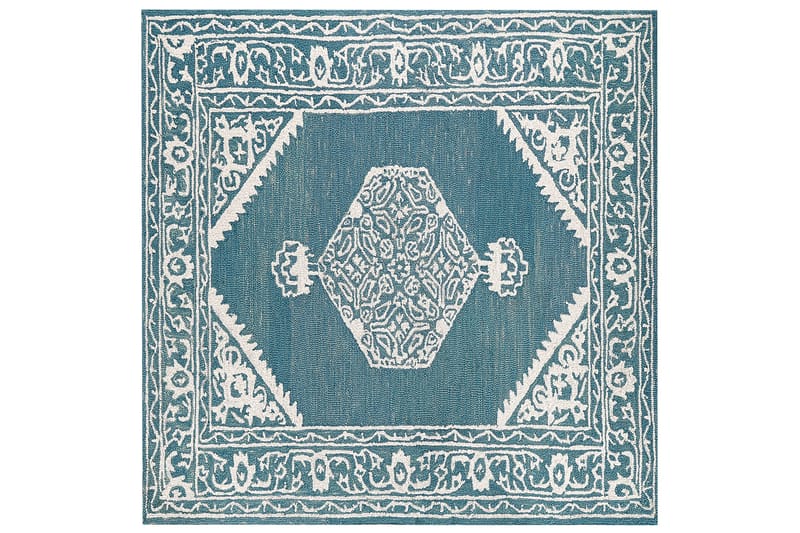 Gevas Ullmatta 200x200 cm Kvadratisk, Blå