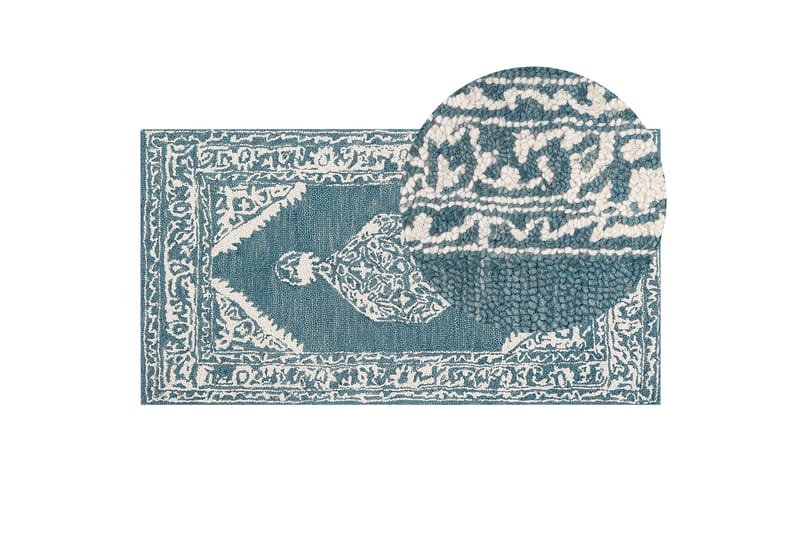 Gevas Ullmatta 80x150 cm - Blå - Textilier & mattor - Mattor - Modern matta - Ullmattor