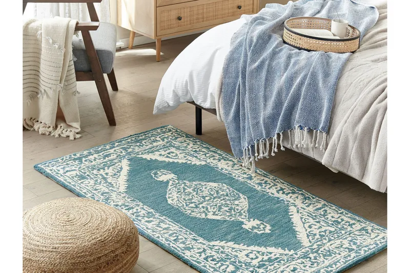 Gevas Ullmatta 80x150 cm - Blå - Textilier & mattor - Mattor - Modern matta - Ullmattor