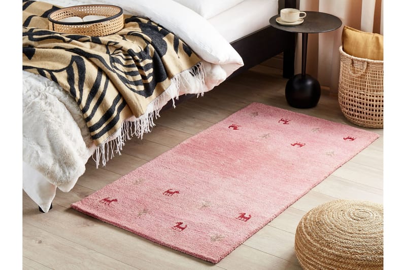 GOCERLA Ryamatta 80x150 cm Rosa - Textilier & mattor - Mattor - Modern matta - Ryamattor