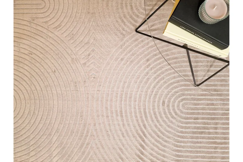 Granada Viskosmatta 160x220 cm Rektangulär - Sand - Textilier & mattor - Mattor - Modern matta - Viskosmattor