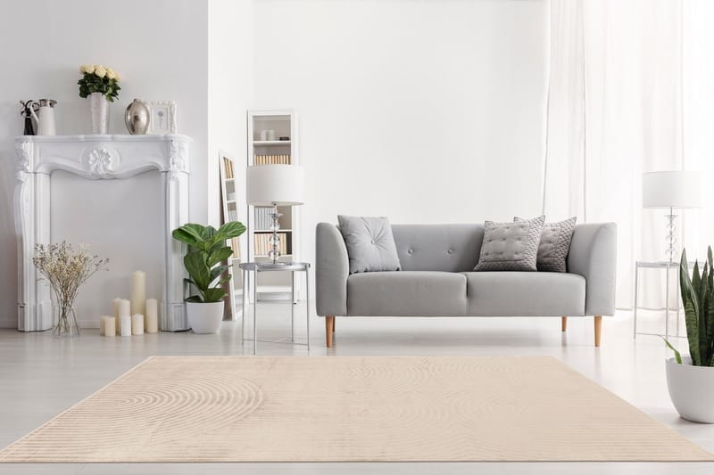 Granada Viskosmatta 240x340 cm Rektangulär - Sand - Textilier & mattor - Mattor - Modern matta - Viskosmattor