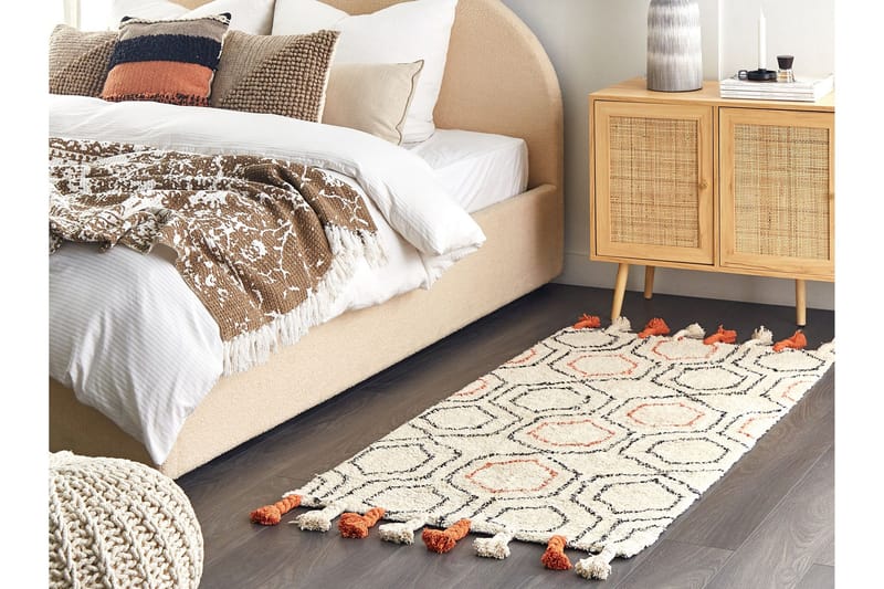 Hajipur Ryamatta 80x150 cm - Beige - Textilier & mattor - Mattor - Modern matta - Bomullsmattor