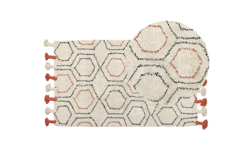 Hajipur Ryamatta 80x150 cm - Beige - Textilier & mattor - Mattor - Modern matta - Bomullsmattor