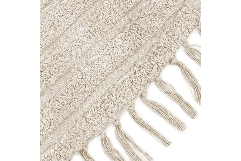 Halfeti Ryamatta 140 cm Rund - Beige - Textilier & mattor - Mattor - Modern matta - Ryamattor