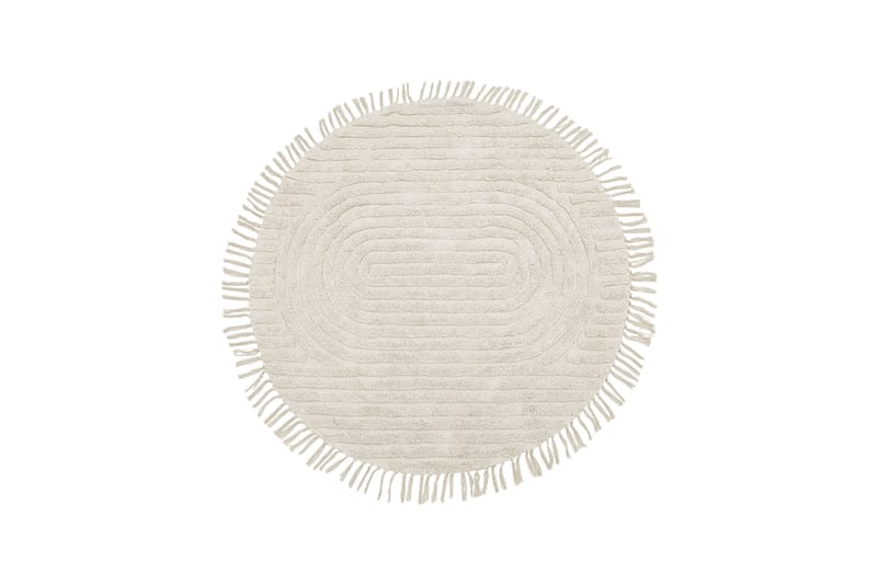 Halfeti Ryamatta 140 cm Rund Beige - Textilier & mattor - Mattor - Modern matta - Ryamattor