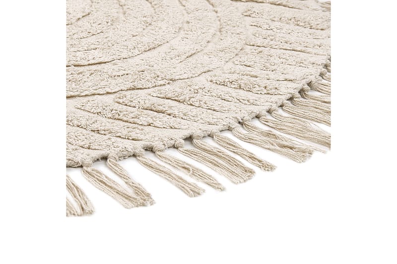 Halfeti Ryamatta 140 cm Rund Beige - Textilier & mattor - Mattor - Modern matta - Ryamattor