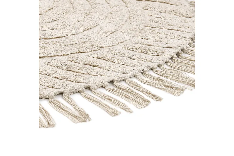 Halfeti Ryamatta 140 cm Rund - Beige - Textilier & mattor - Mattor - Modern matta - Ryamattor