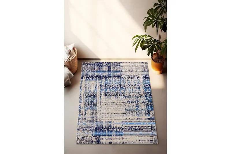 Hallmatta Stribor Blå - 80 x 150 cm - Textilier & mattor - Mattor - Modern matta - Gångmattor