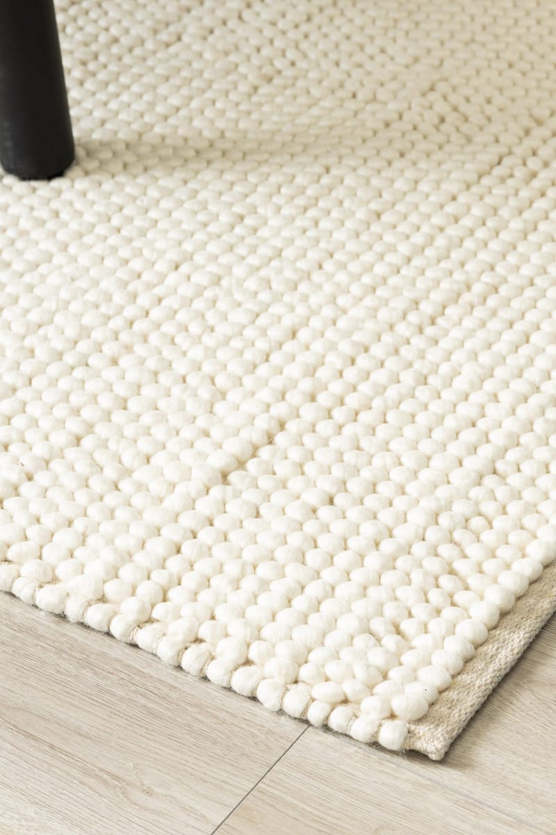 Handvävd Matta Bubble 140x200 cm - Creme - Textilier & mattor - Mattor - Modern matta - Ullmattor