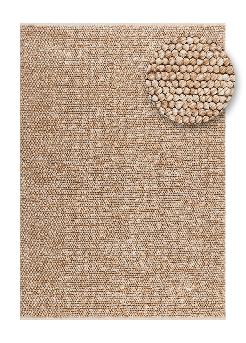 Handvävd Matta Bubble 160x230 cm - Karamell - Textilier & mattor - Mattor - Modern matta - Ullmattor