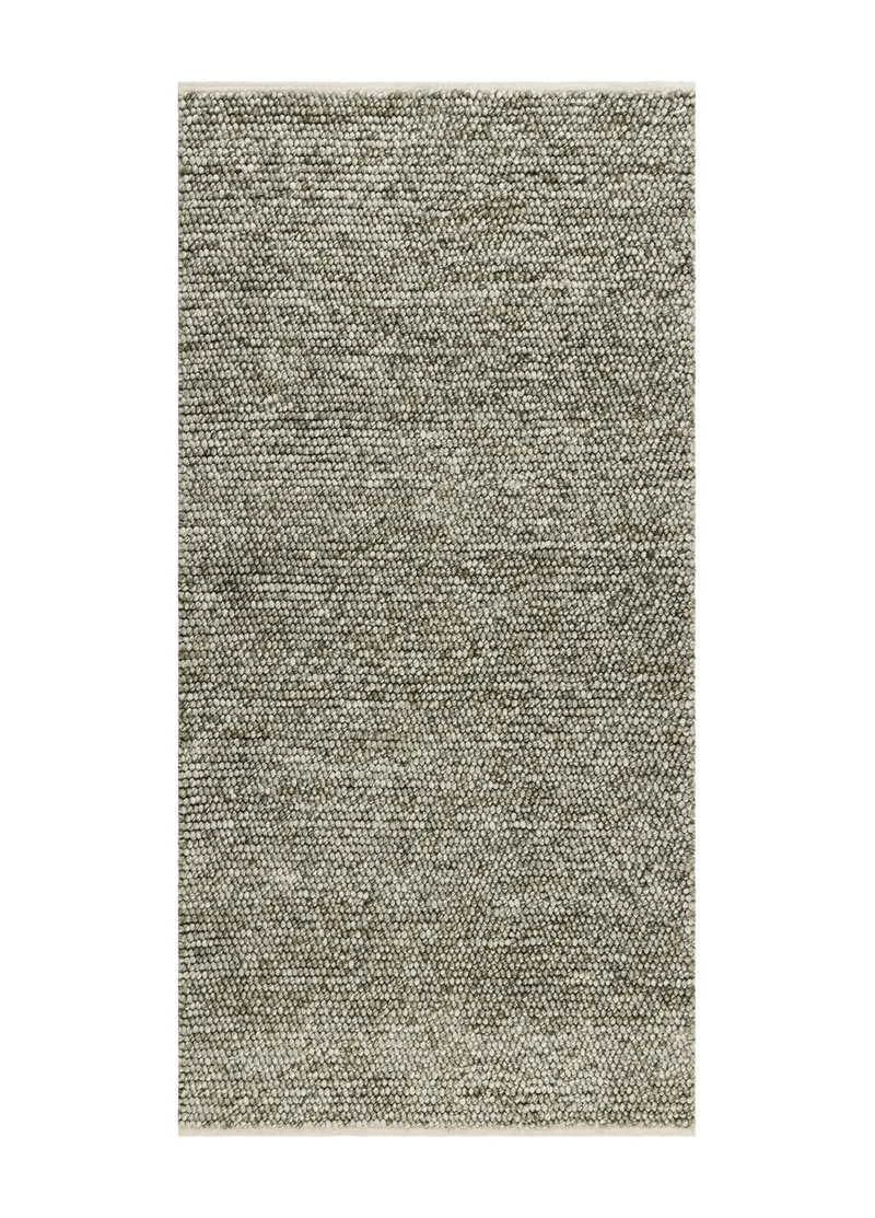 Handvävd Matta Bubble 75x230 cm, Olivgrön