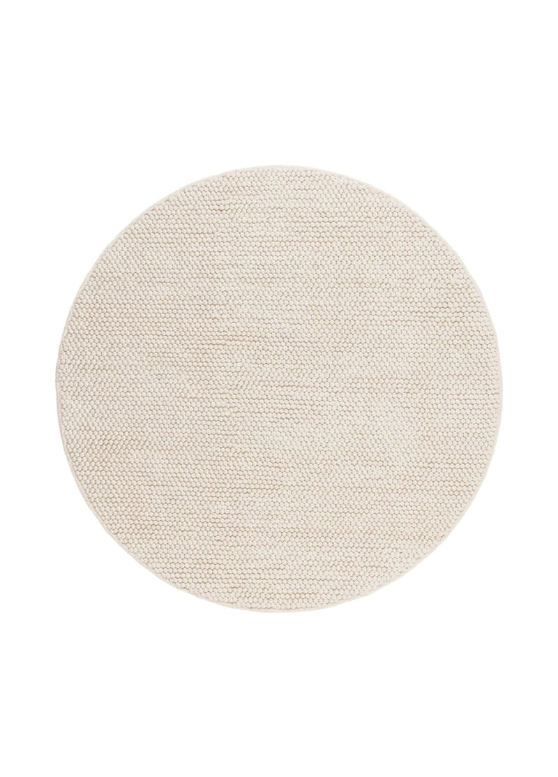 Handvävd Matta Bubble Rund 160 cm, Creme