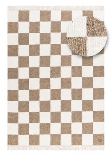 Handvävd Matta Nordic Check 140x200 cm - Choklad - Textilier & mattor - Mattor - Modern matta - Ullmattor