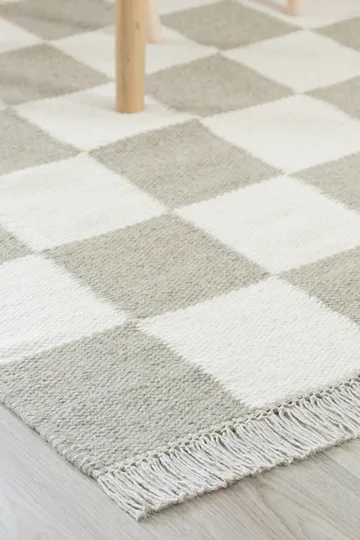 Handvävd Matta Nordic Check 160x230 cm - Grå - Textilier & mattor - Mattor - Modern matta - Ullmattor