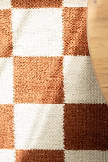 Handvävd Matta Nordic Check 160x230 cm - Terracotta - Textilier & mattor - Mattor - Modern matta - Ullmattor