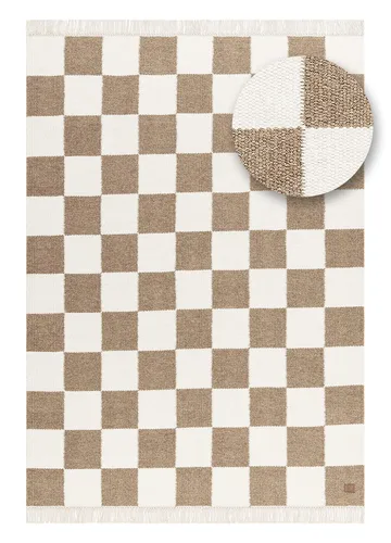 Handvävd Matta Nordic Check 200x300 cm - Choklad - Textilier & mattor - Mattor - Modern matta - Ullmattor