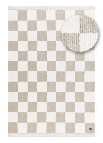 Handvävd Matta Nordic Check 200x300 cm - Grå - Textilier & mattor - Mattor - Modern matta - Ullmattor