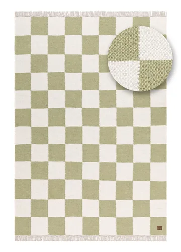 Handvävd Matta Nordic Check 240x340 cm - Grön - Textilier & mattor - Mattor - Modern matta - Ullmattor